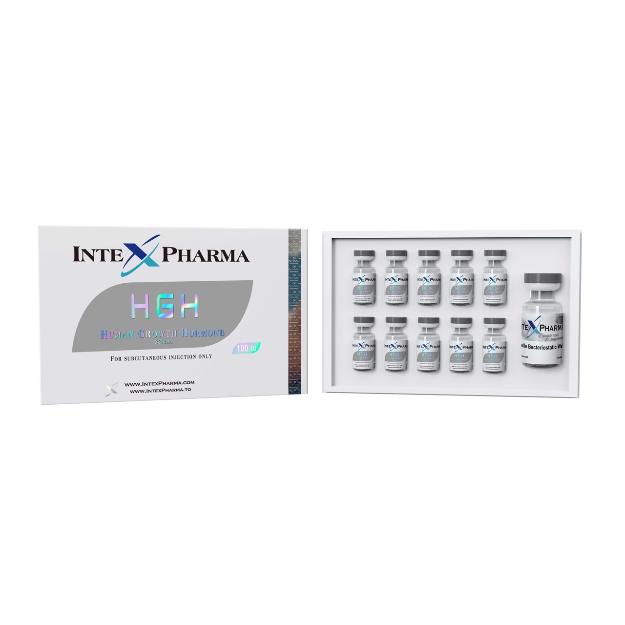 Intex Pharma HGH 100IU 10 x 10ius vials (Human Growth Hormone)