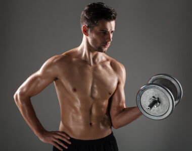 Bodybuilder Showcasing Defined Muscles